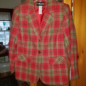 Sag Harbor NWT Plaid Wool Blazer 6 Petite